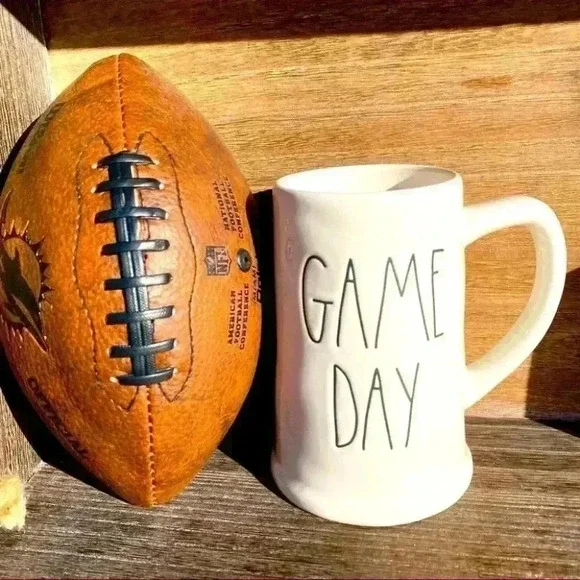 NEW Rae Dunn - GAME DAY - white ceramic Stein/Mug - Picture 2 of 3
